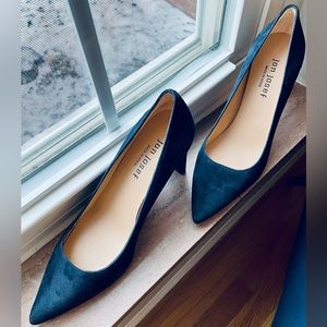Jon Josef navy suede heel